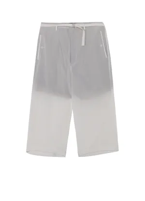 12M SILK DESIN BELTED WIDE PANTS