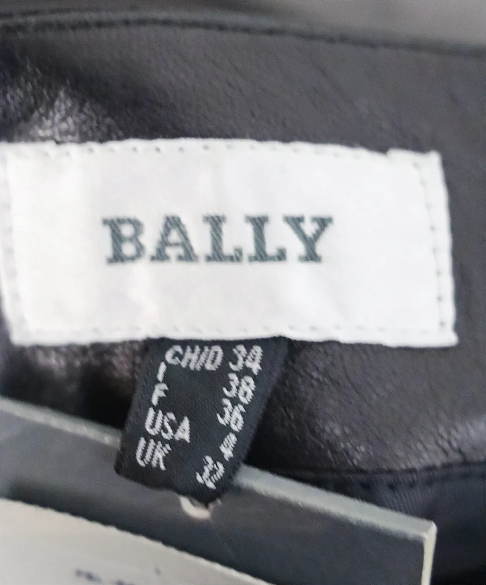 Bally Black Leather Pants sz 4