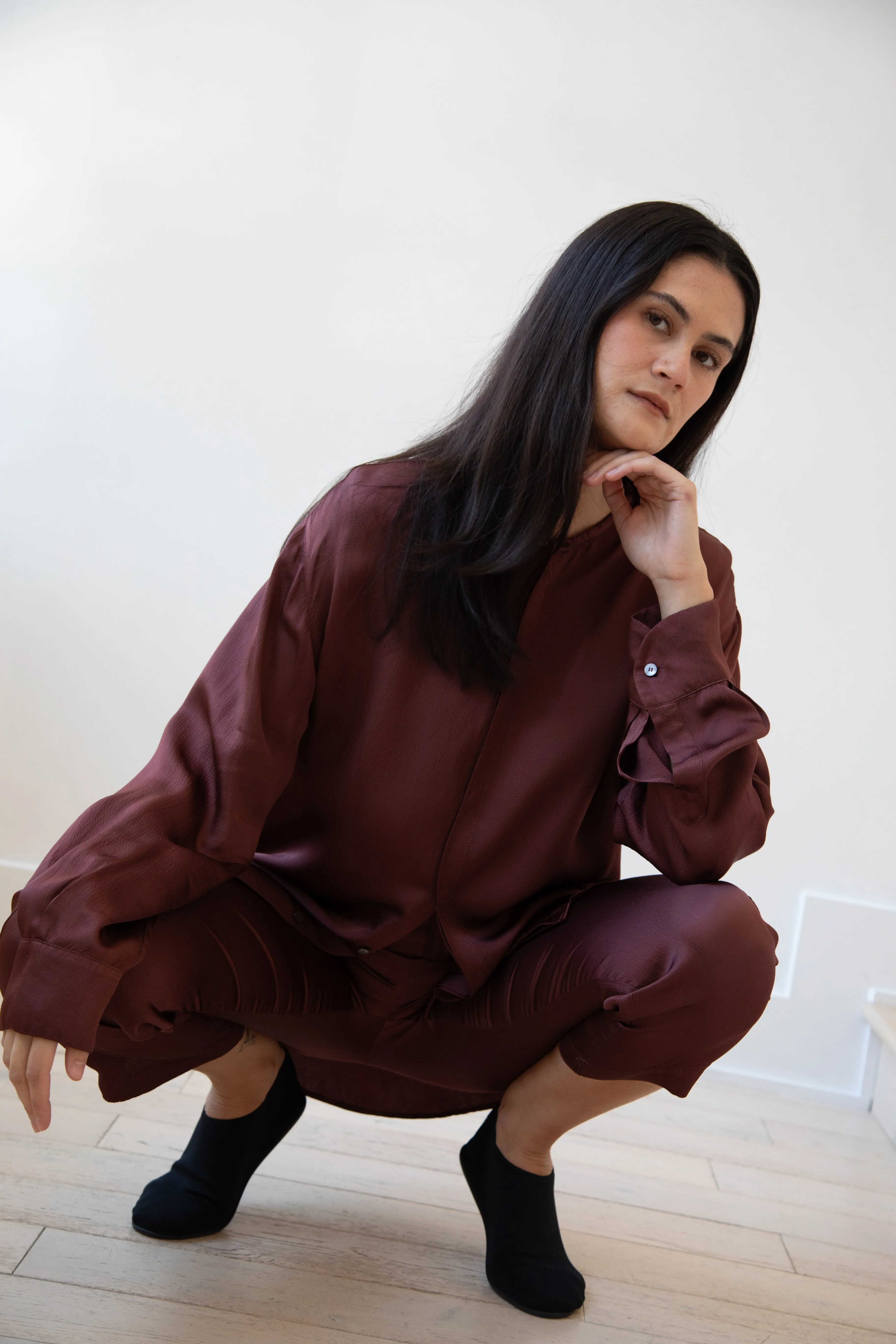 Barena Venezia | Molli Ondina Blouse in Vino