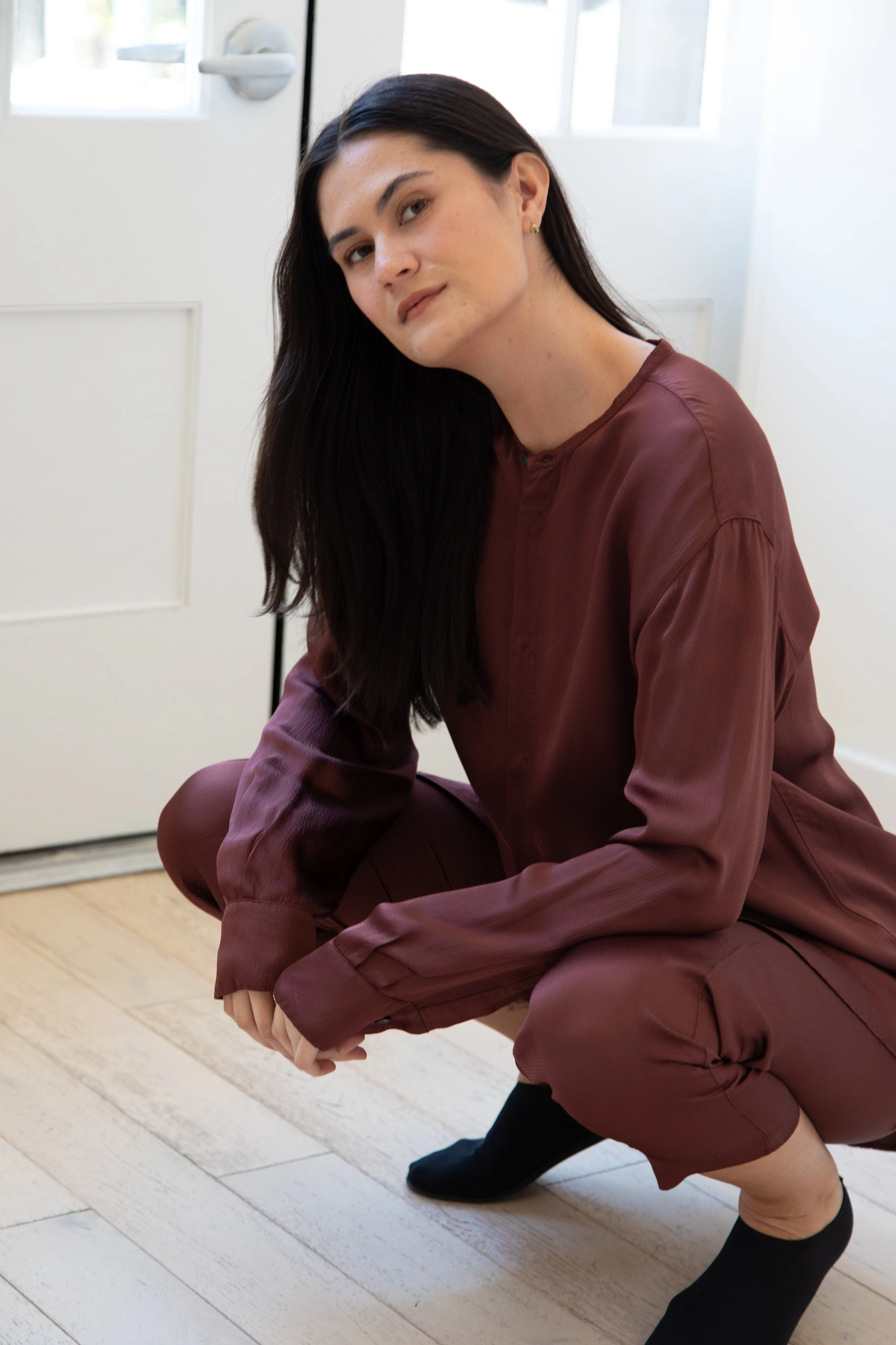 Barena Venezia | Molli Ondina Blouse in Vino