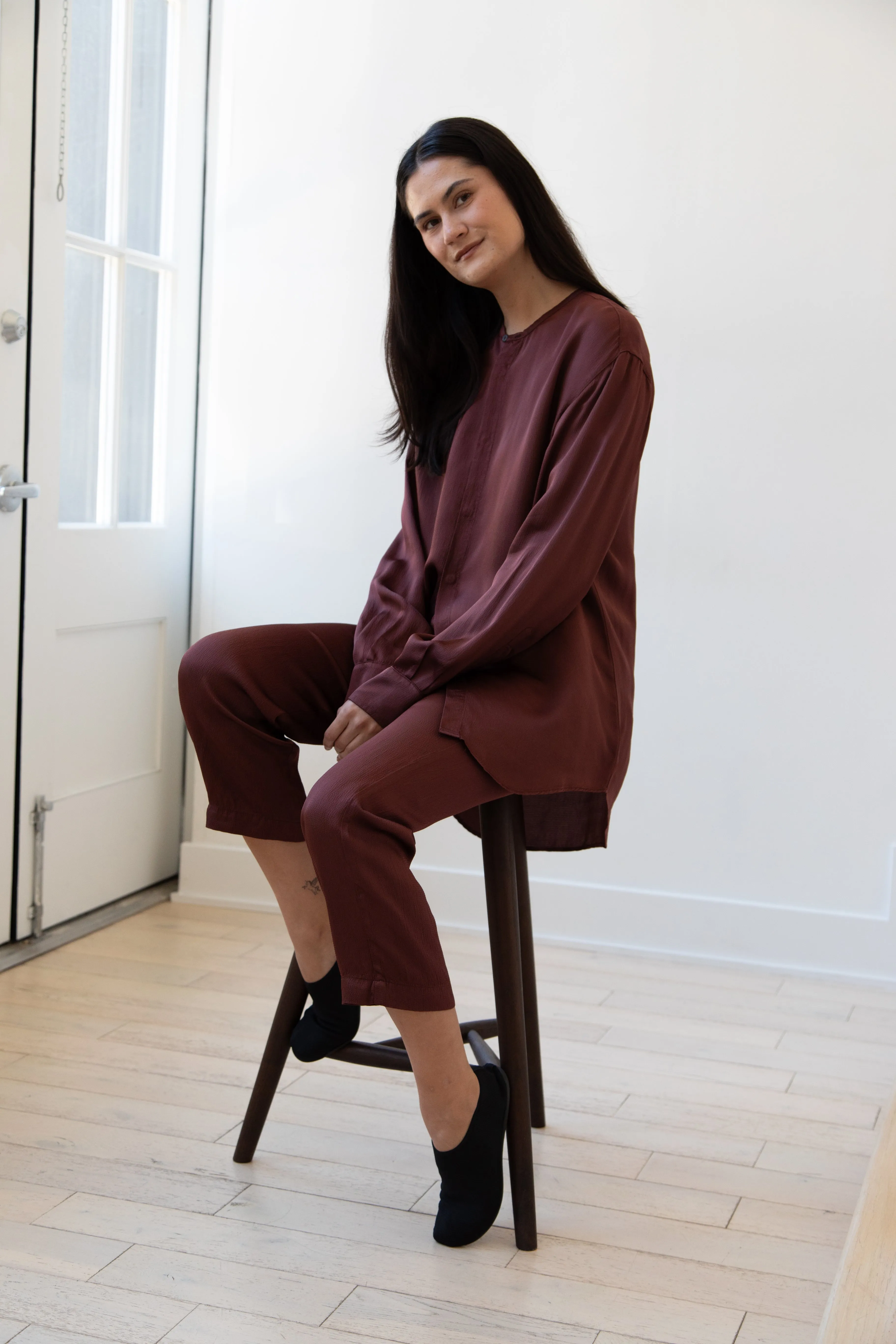 Barena Venezia | Molli Ondina Blouse in Vino
