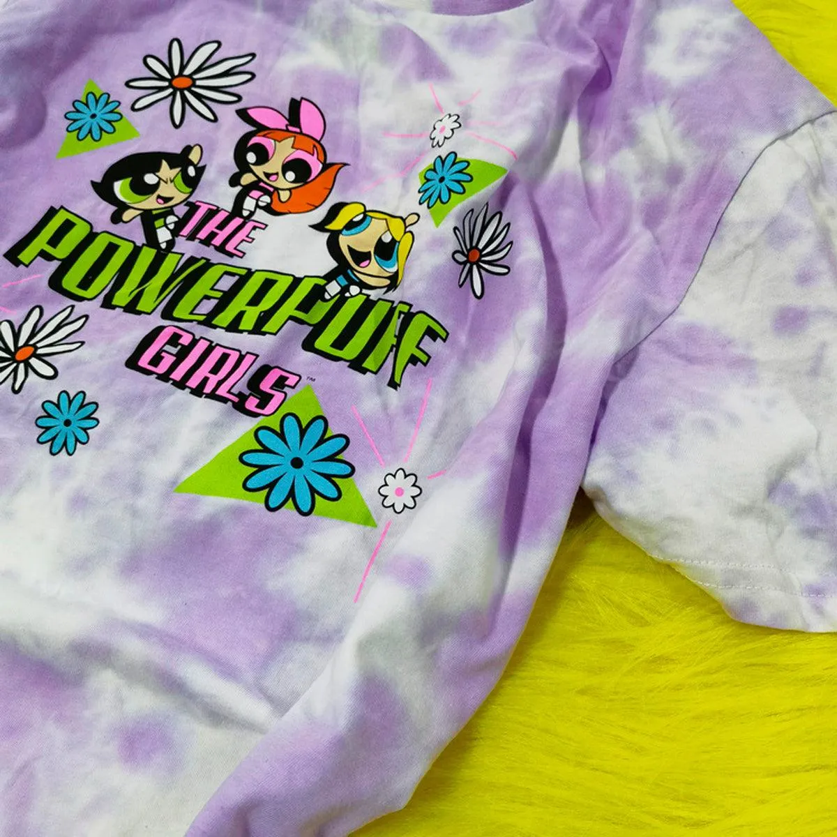 benpaolv Powerpuff Girls Tie Dye Purple T-Shirt