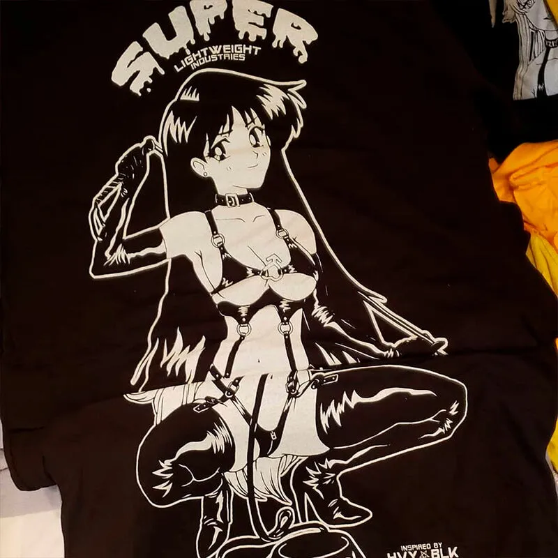 benpaolv Sailor Mars With a Whip Hot Black Anime T-Shirt