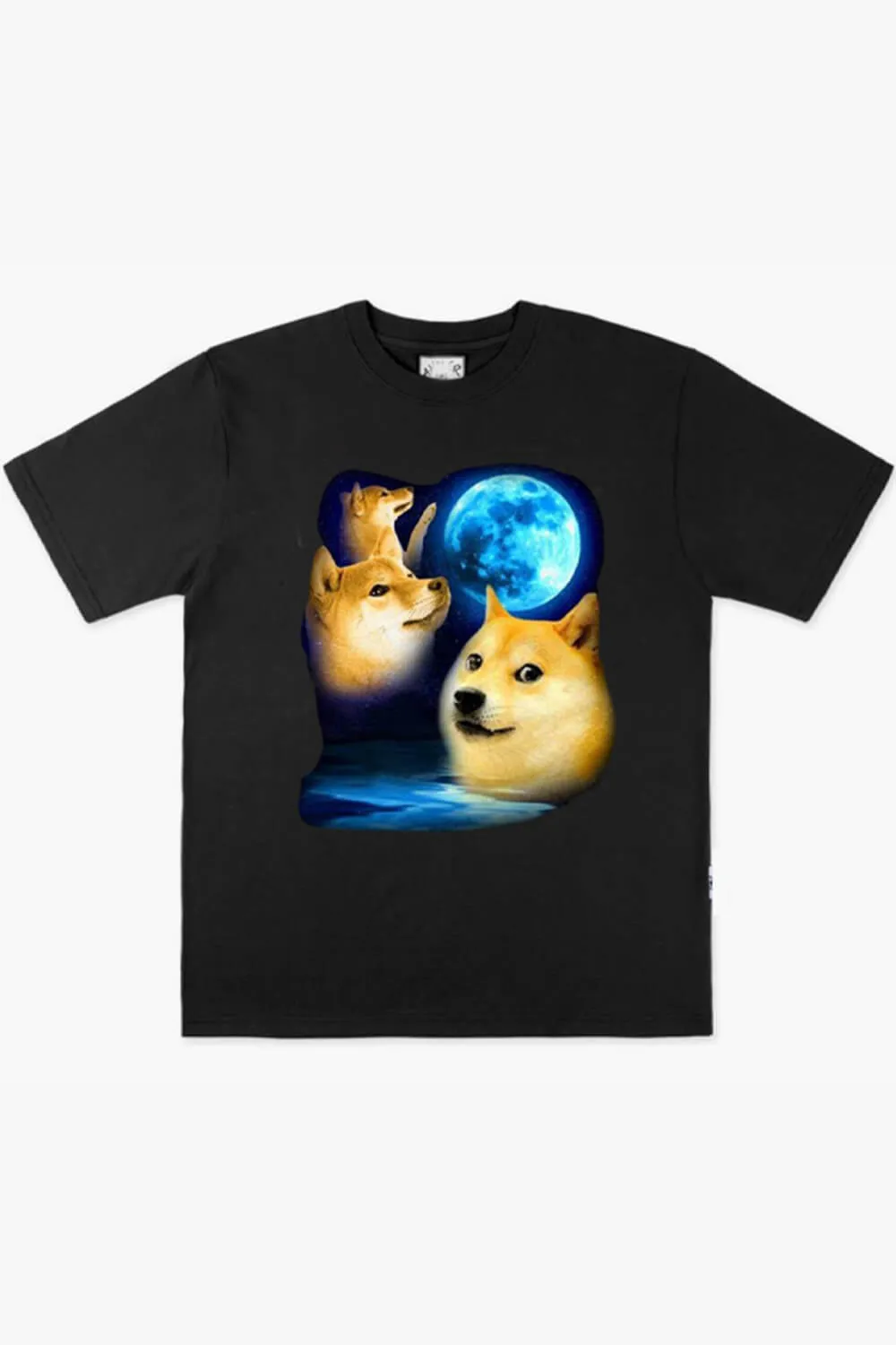 benpaolv Shiba Inu Doge Bork at Moon T-Shirt Meme Aesthetic