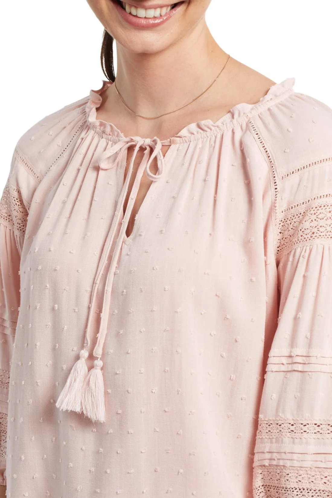 Blouse with Decorative Tapes