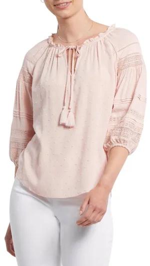 Blouse with Decorative Tapes