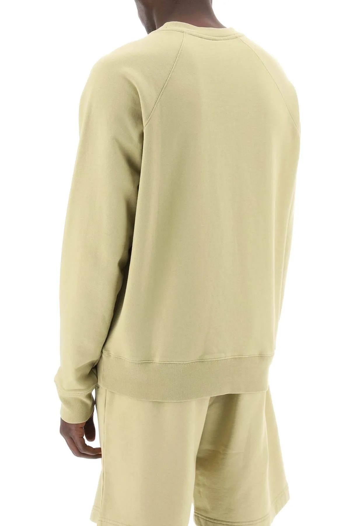 bold fox head crewneck sweatshirt with patch
