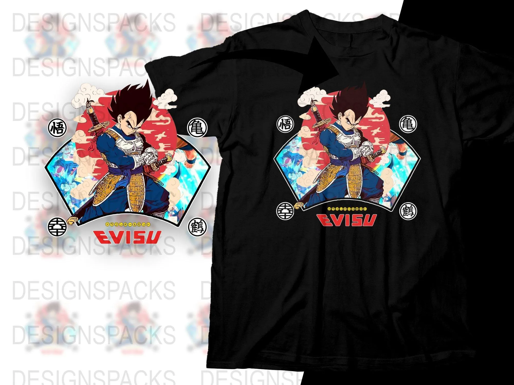 Bold Vegeta Street wear Brand Png Digital Download for Anime Enthusiasts