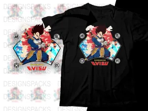 Bold Vegeta Street wear Brand Png Digital Download for Anime Enthusiasts