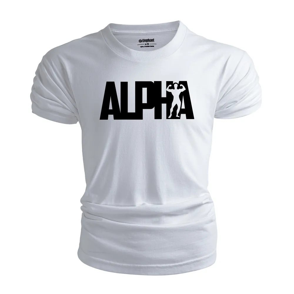 Breathable Letter Alpha T-Shirt