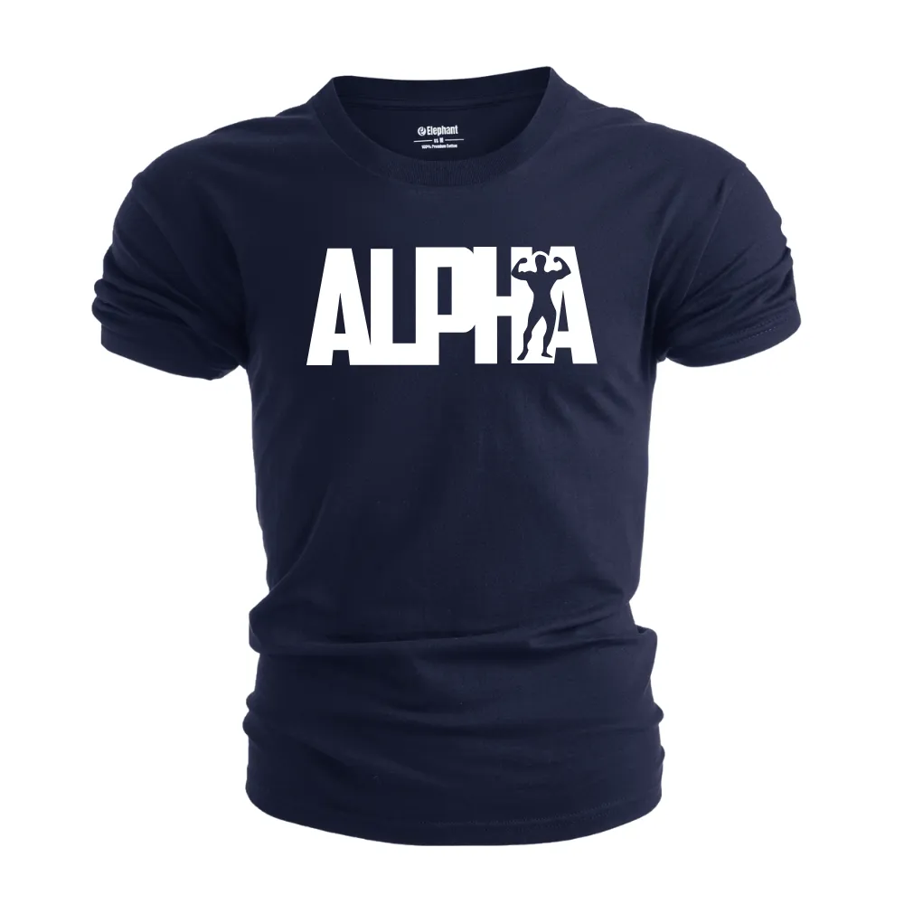Breathable Letter Alpha T-Shirt