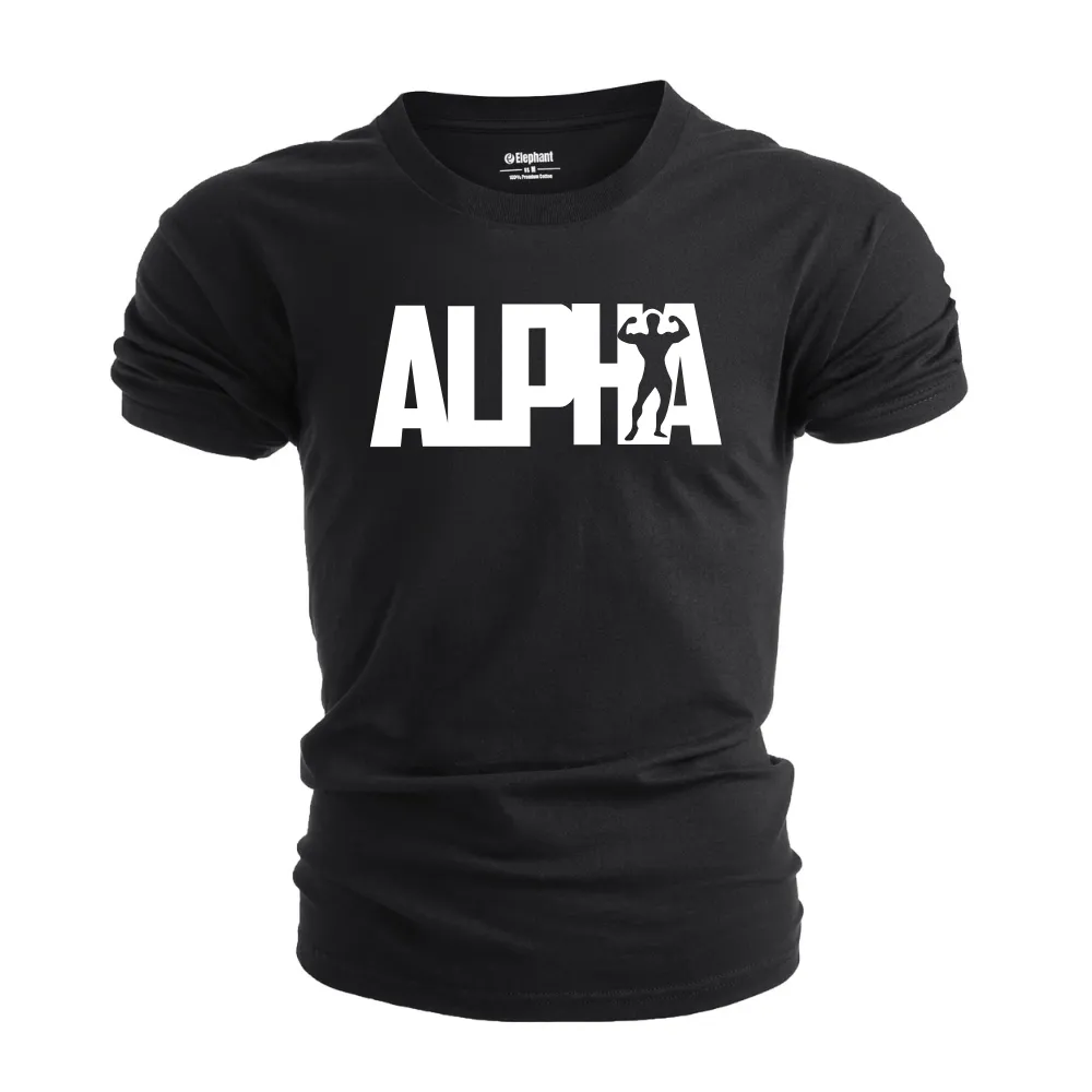 Breathable Letter Alpha T-Shirt