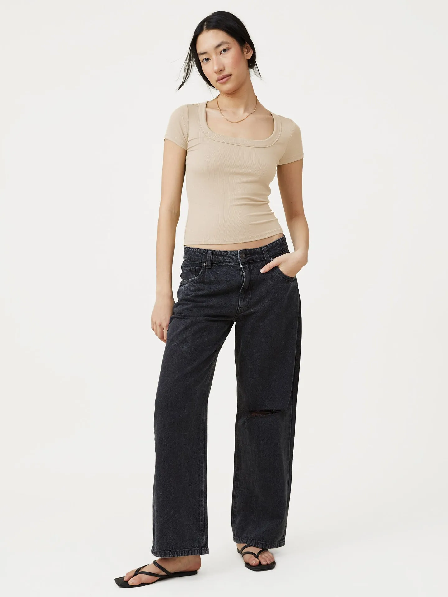 Casual Ribbed Tight-Fit Blouse