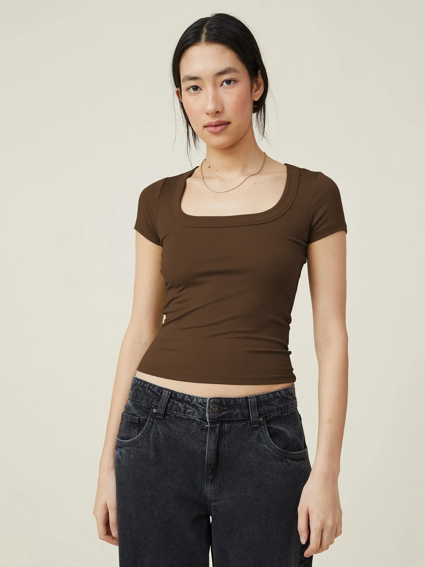 Casual Ribbed Tight-Fit Blouse