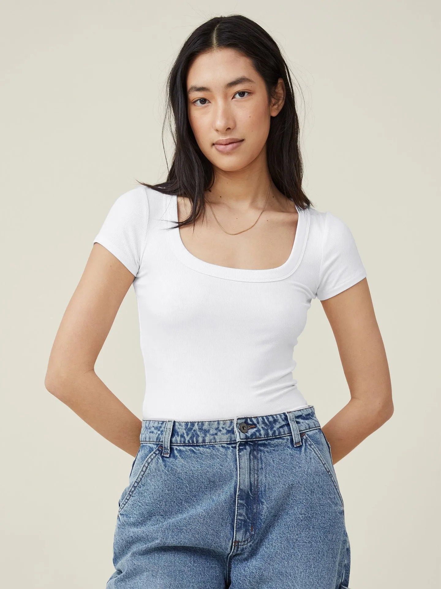 Casual Ribbed Tight-Fit Blouse