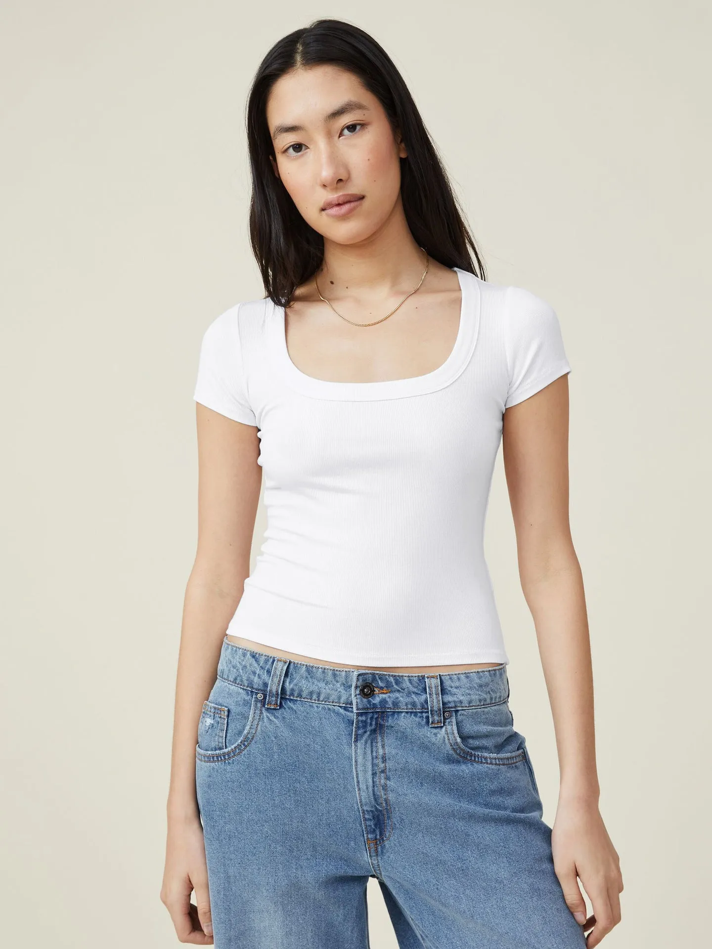 Casual Ribbed Tight-Fit Blouse