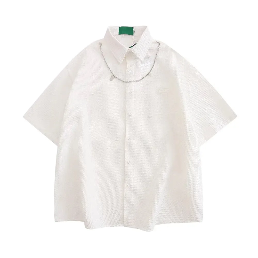 Chained Elegance Waffle Shirt