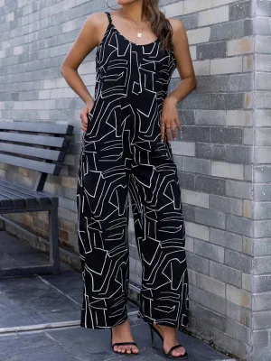 Colorful Women's Relaxed Fit Suspender Jumpsuit for Spring-Summer Fun