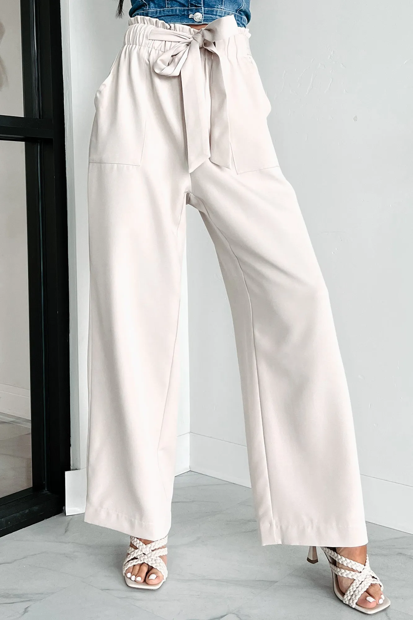 Confident Appeal Wide Leg Pants (Tan)