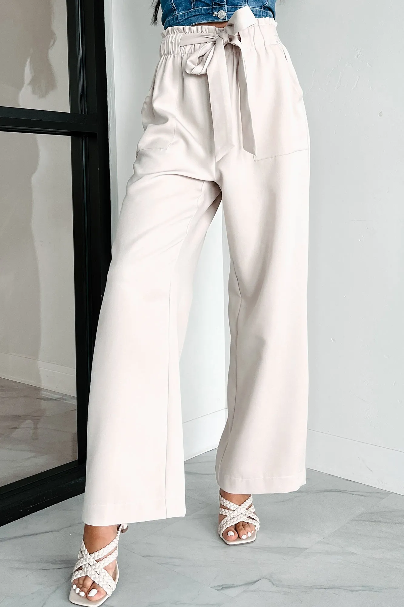 Confident Appeal Wide Leg Pants (Tan)
