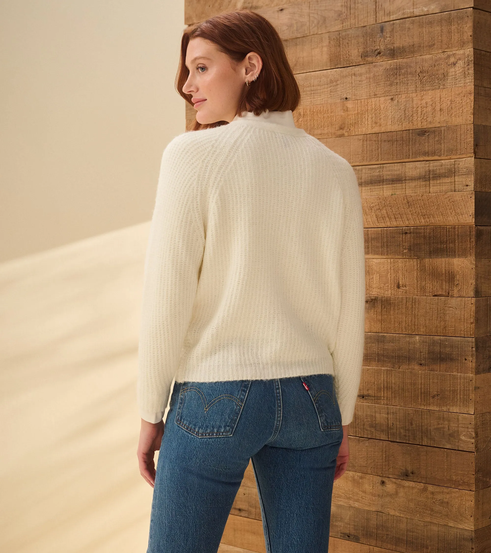 Cross Over Sweater - Winter White