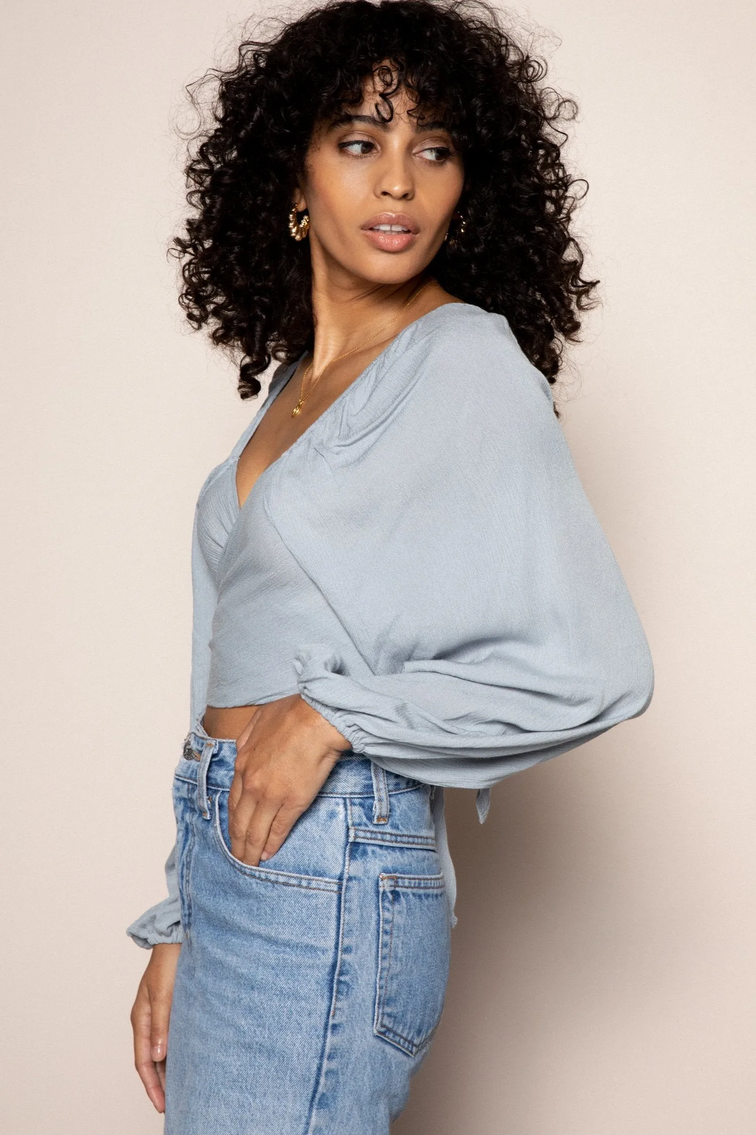 Darwin Crop in Blue
