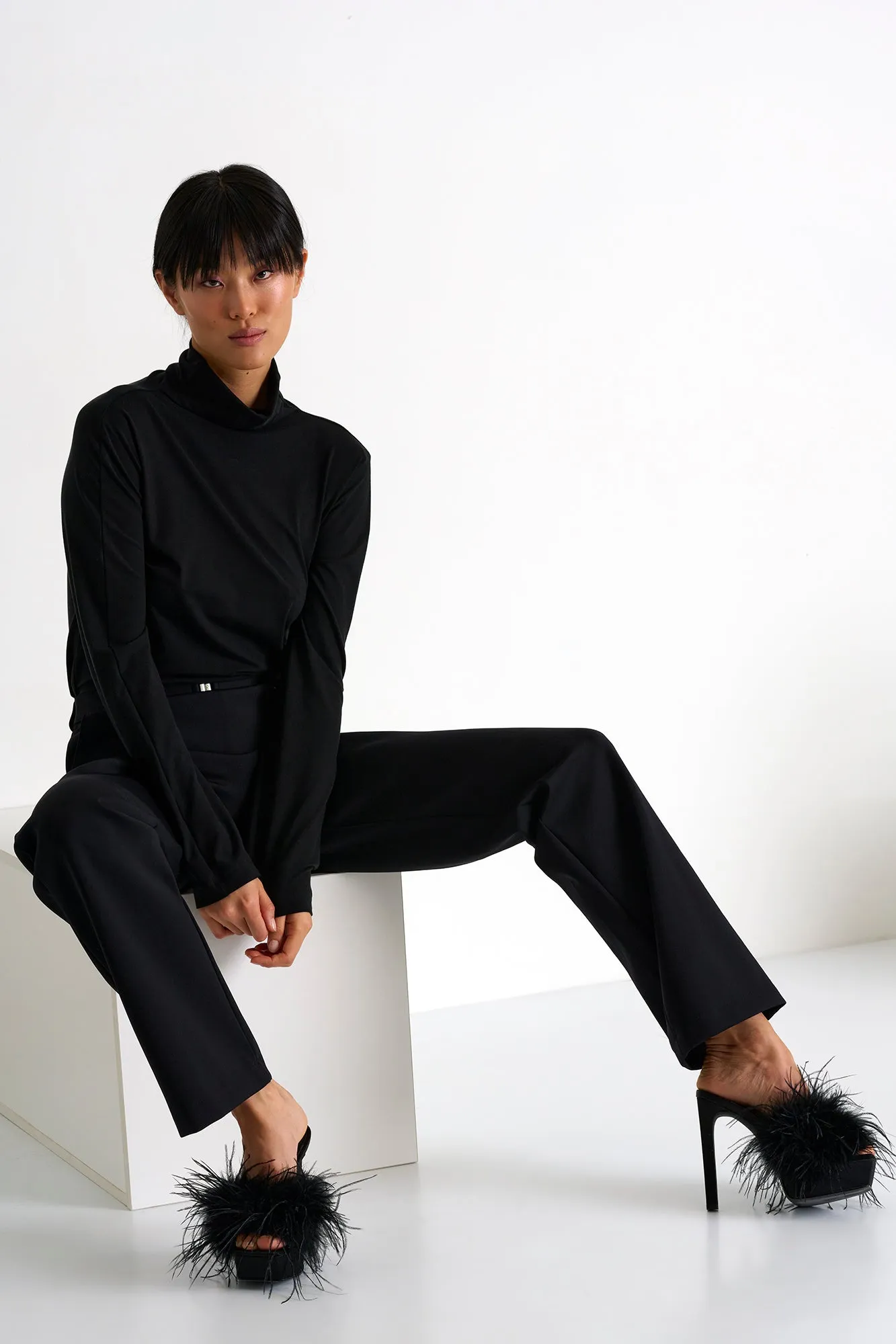 Elegant Belted Pants - 52367-52-800
