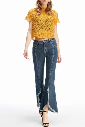 Fit Slim High Waist Flared Jeans