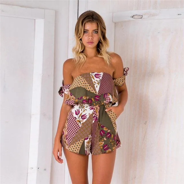 Halter Strap Bohemian Style Romper