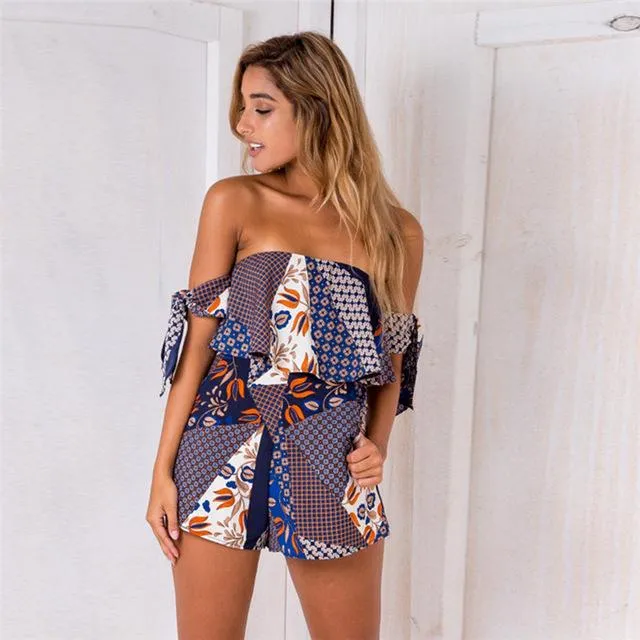 Halter Strap Bohemian Style Romper