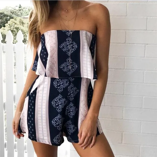 Halter Strap Bohemian Style Romper
