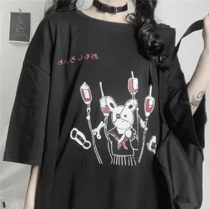 Harajuku Gothic Grunge Bunny T-Shirt