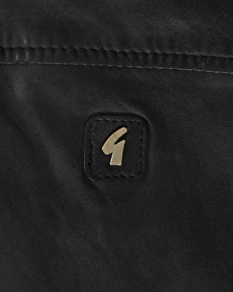 Harrington Leather Jacket - Black