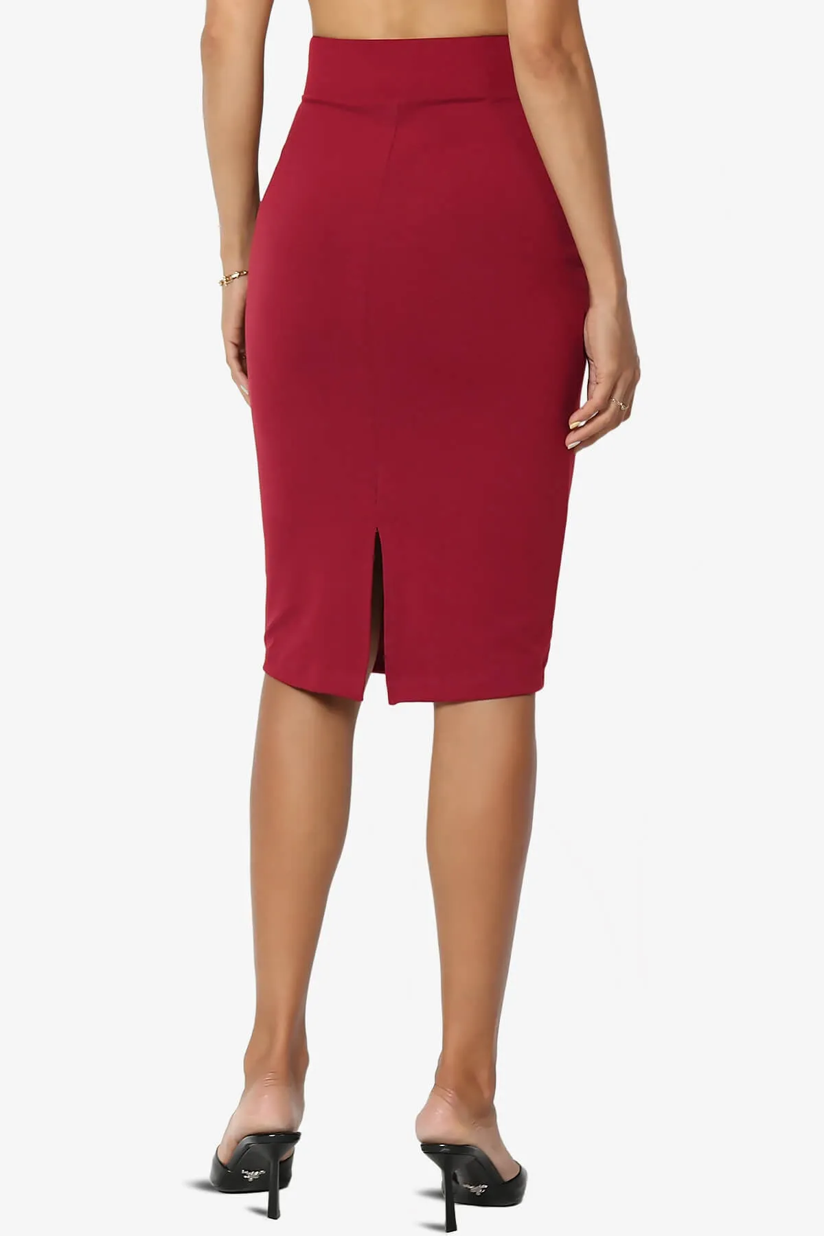 Hayle Soft Knit High Rise Midi Pencil Skirt PLUS