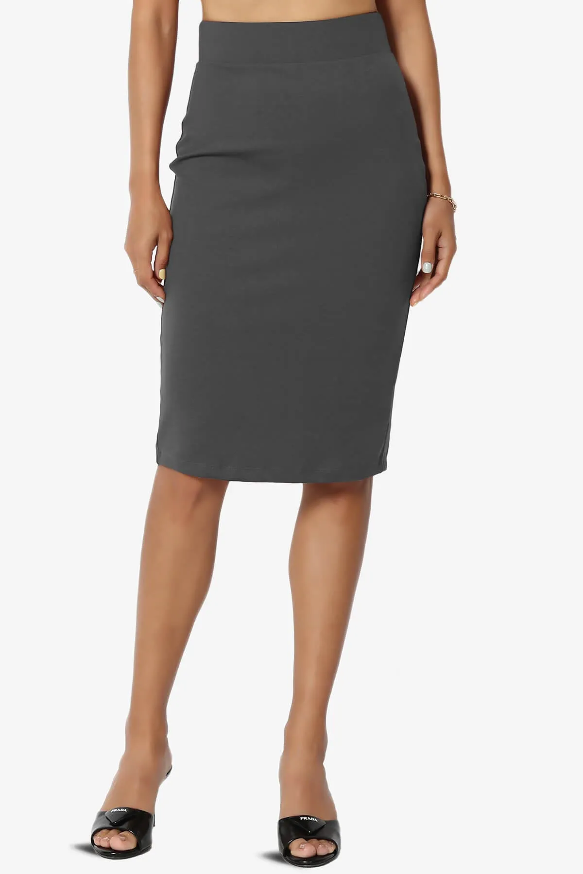Hayle Soft Knit High Rise Midi Pencil Skirt PLUS