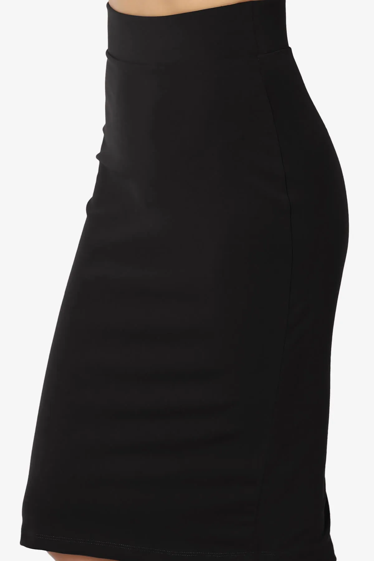 Hayle Soft Knit High Rise Midi Pencil Skirt PLUS