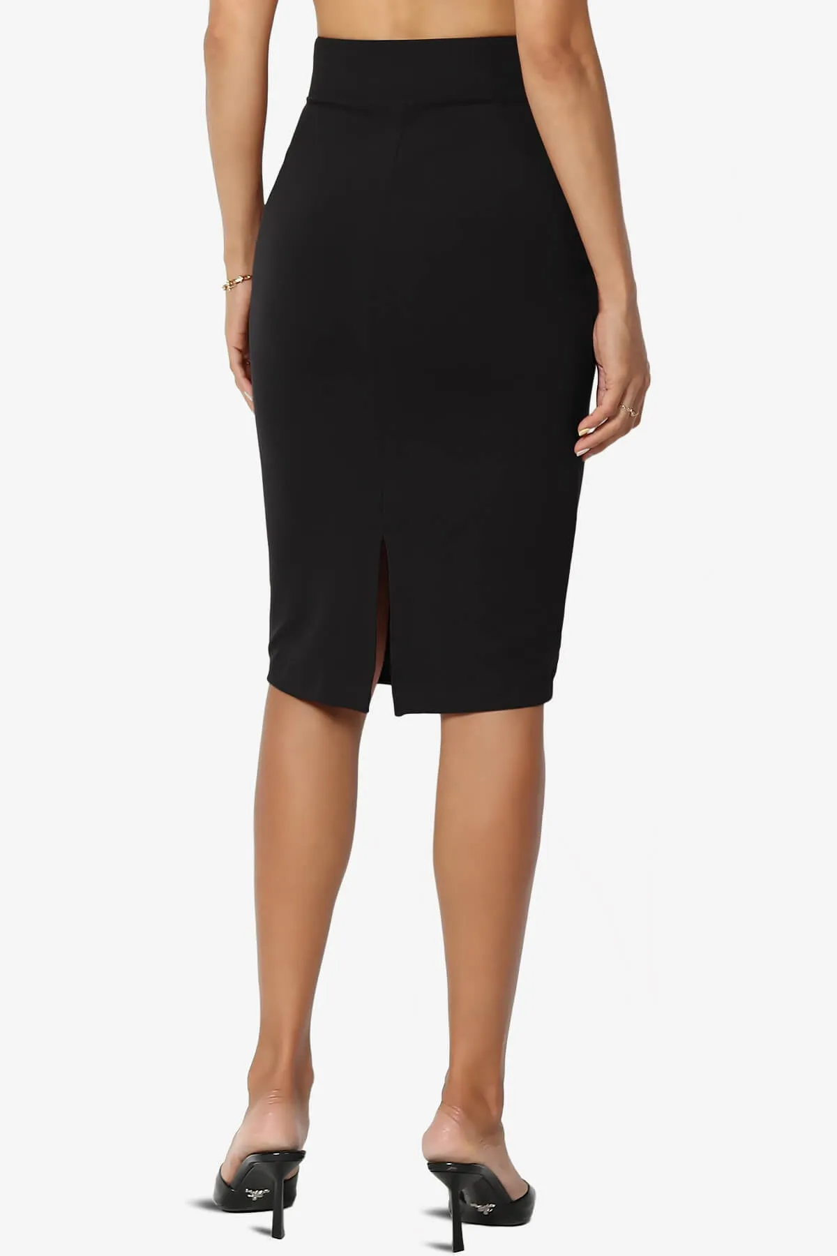 Hayle Soft Knit High Rise Midi Pencil Skirt PLUS