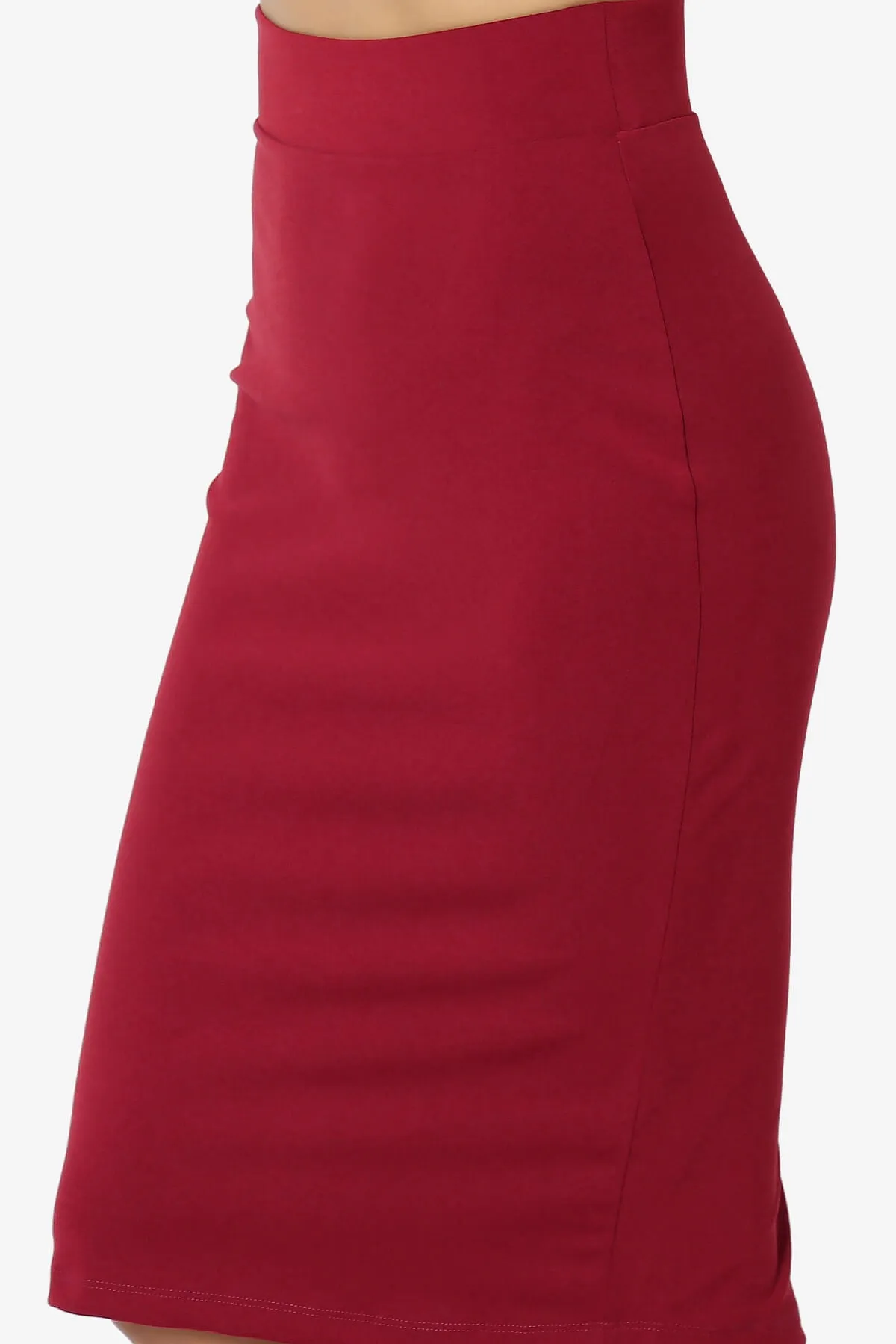 Hayle Soft Knit High Rise Midi Pencil Skirt PLUS