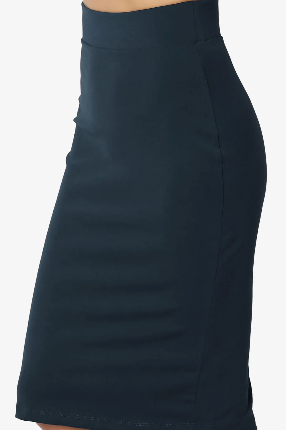 Hayle Soft Knit High Rise Midi Pencil Skirt PLUS