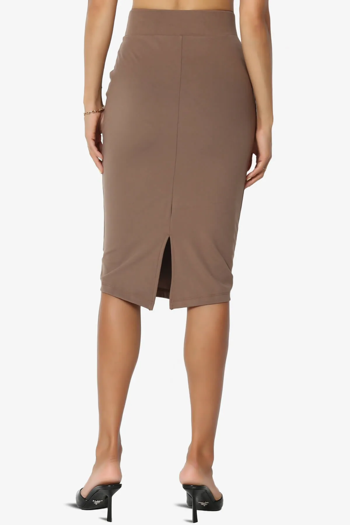 Hayle Soft Knit High Rise Midi Pencil Skirt PLUS