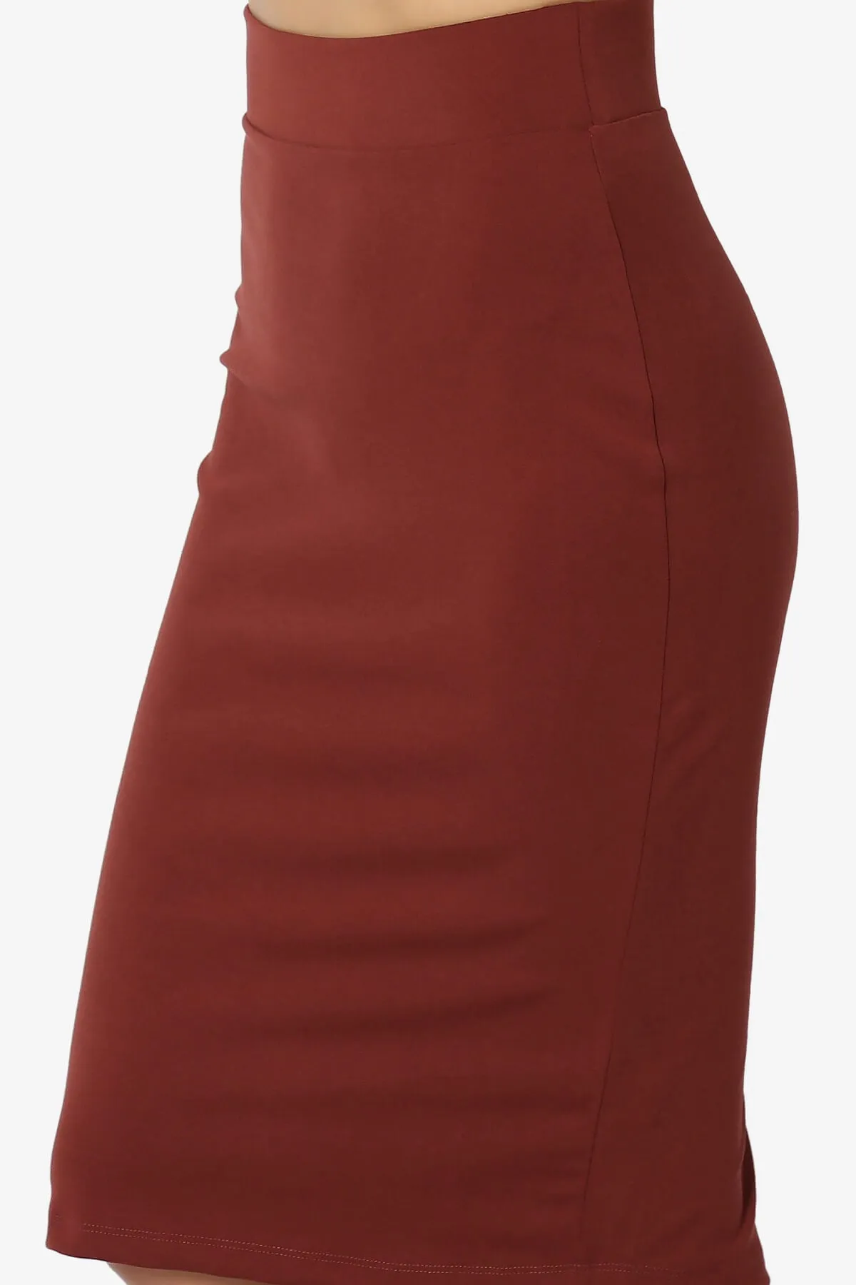 Hayle Soft Knit High Rise Midi Pencil Skirt PLUS