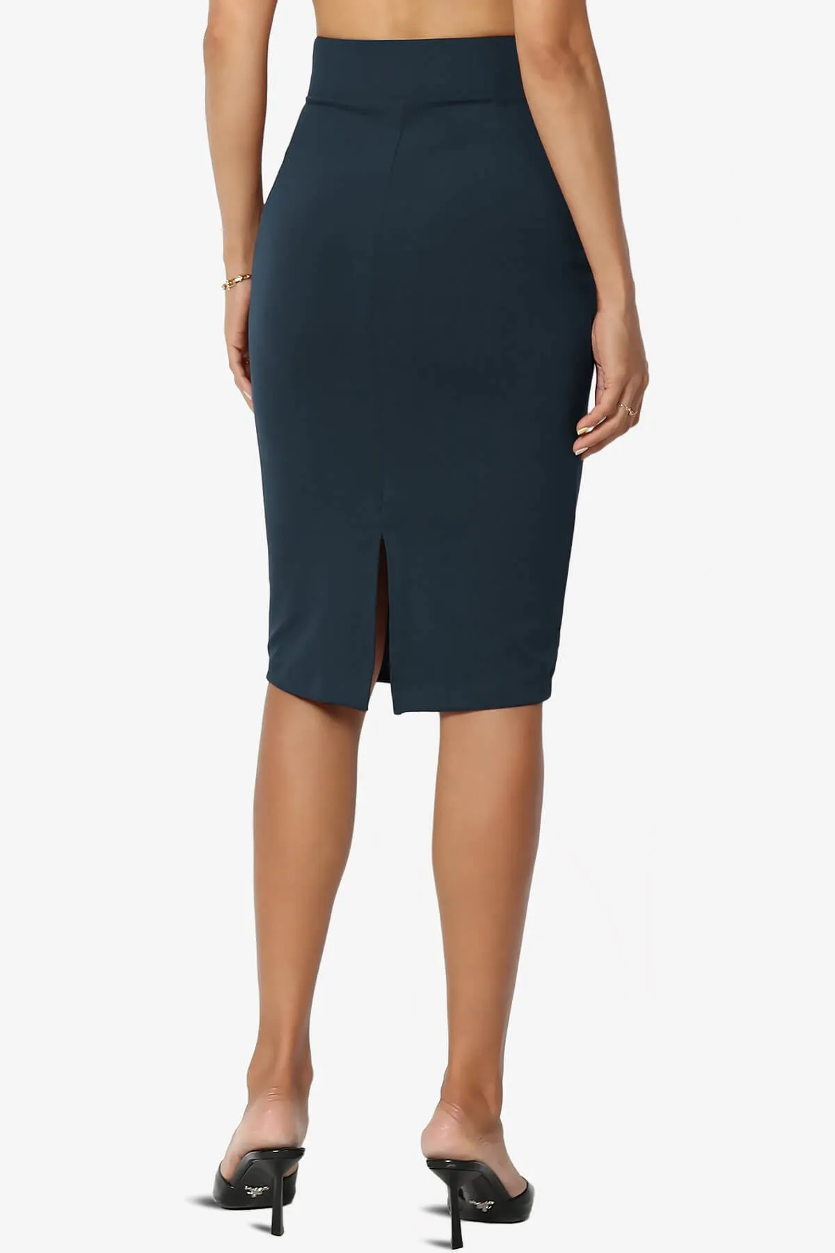 Hayle Soft Knit High Rise Midi Pencil Skirt PLUS