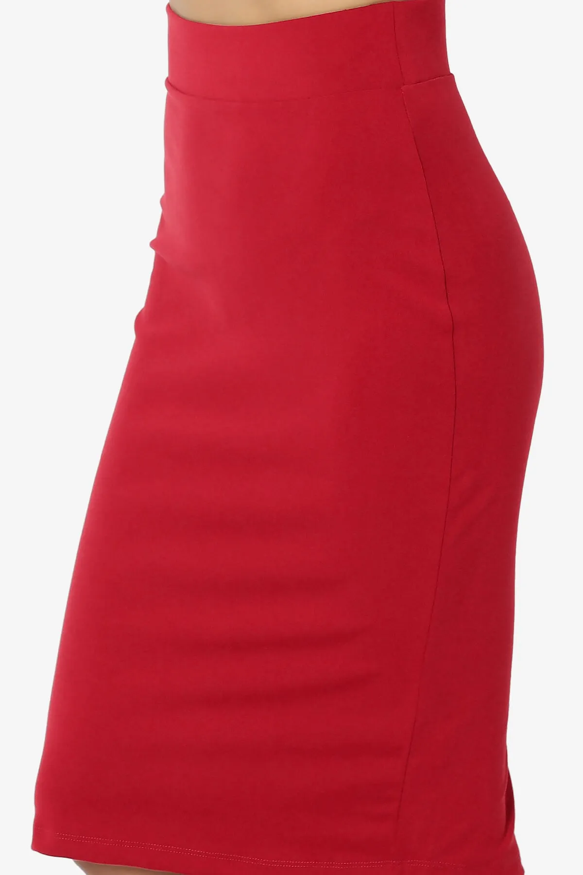 Hayle Soft Knit High Rise Midi Pencil Skirt PLUS