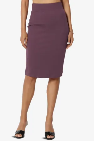 Hayle Soft Knit High Rise Midi Pencil Skirt PLUS