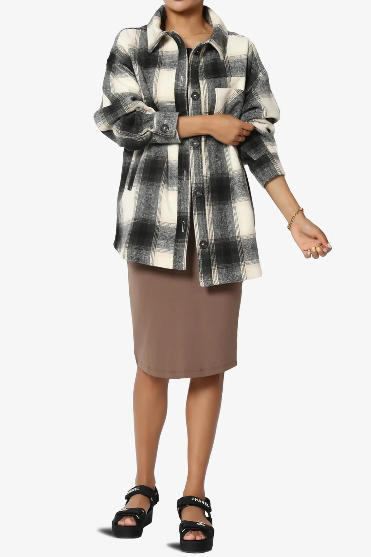 Hayle Soft Knit High Rise Midi Pencil Skirt PLUS
