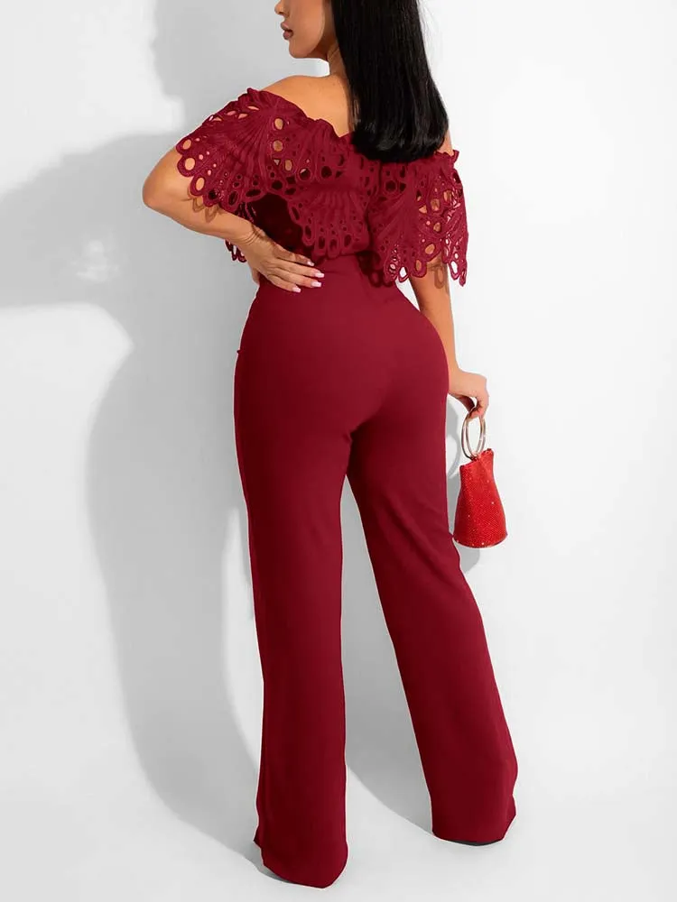 Lace Hollow Out Off shoulder