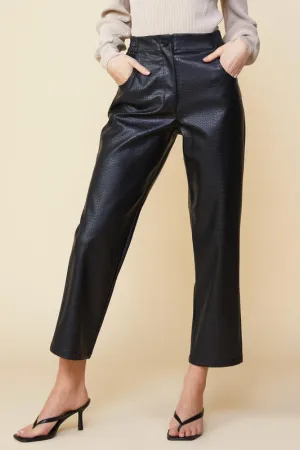 Leather Straight Pants
