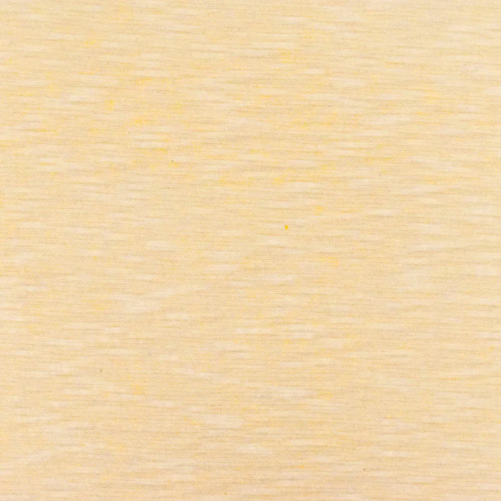 Light Yellow-White Stripe Crinkle Stretch Jersey Knit Fabric