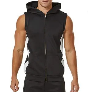 Men Zipper Sports Hooded Shirt