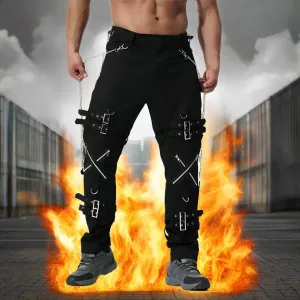 Men's Fashion Punk Rock Cargo Pants by MISNIKI